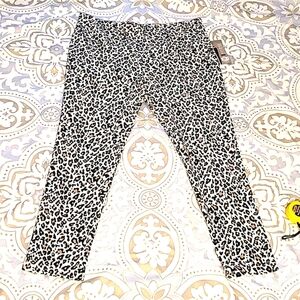 Slimsation Pants NWT Plus 2X Leopard Print Control Top Leggings Stretch Tummy